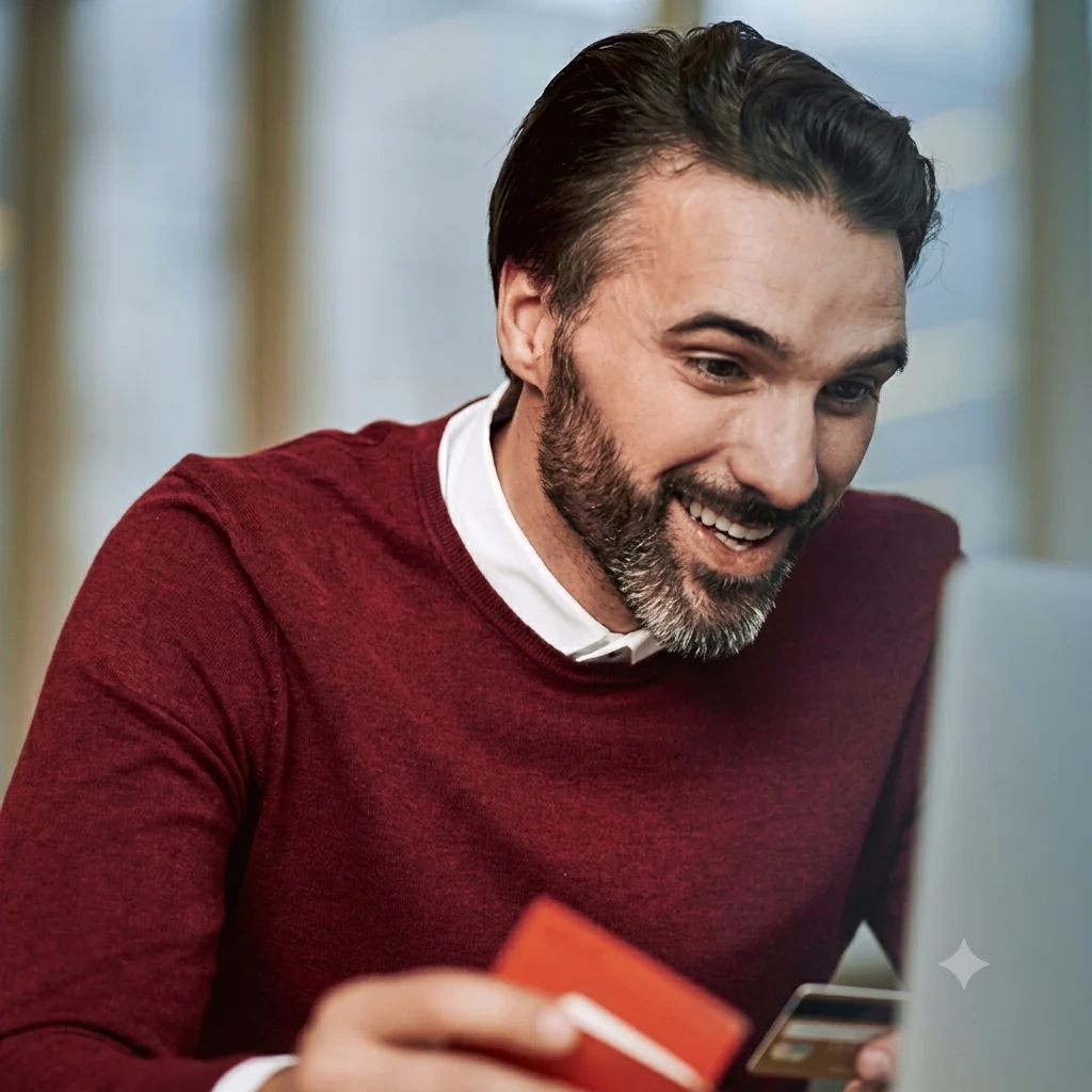 Trader reviewing account choices