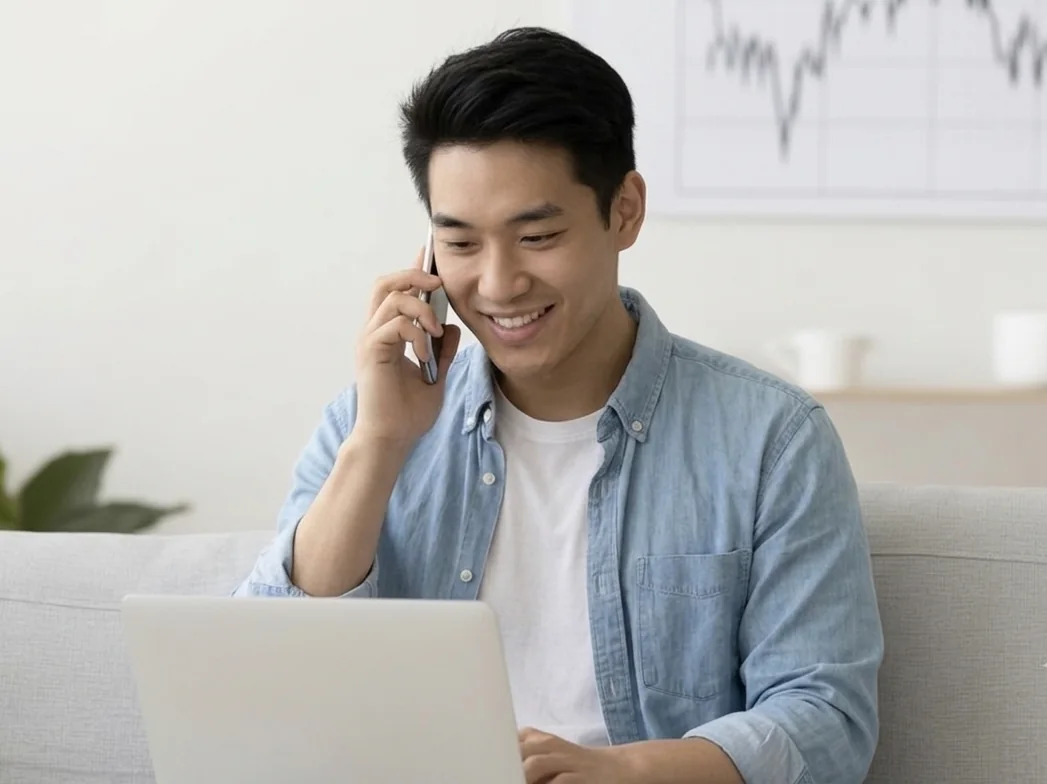 Financial consultant supporting clients